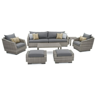 Charcoal Grey 16 x 26.5 x 20 RST Brands Astoria Club Ottomans with Cushions Charcoal Grey 16 x 26.5 x 20 RST Brands Astoria Club Ottomans with Cushions